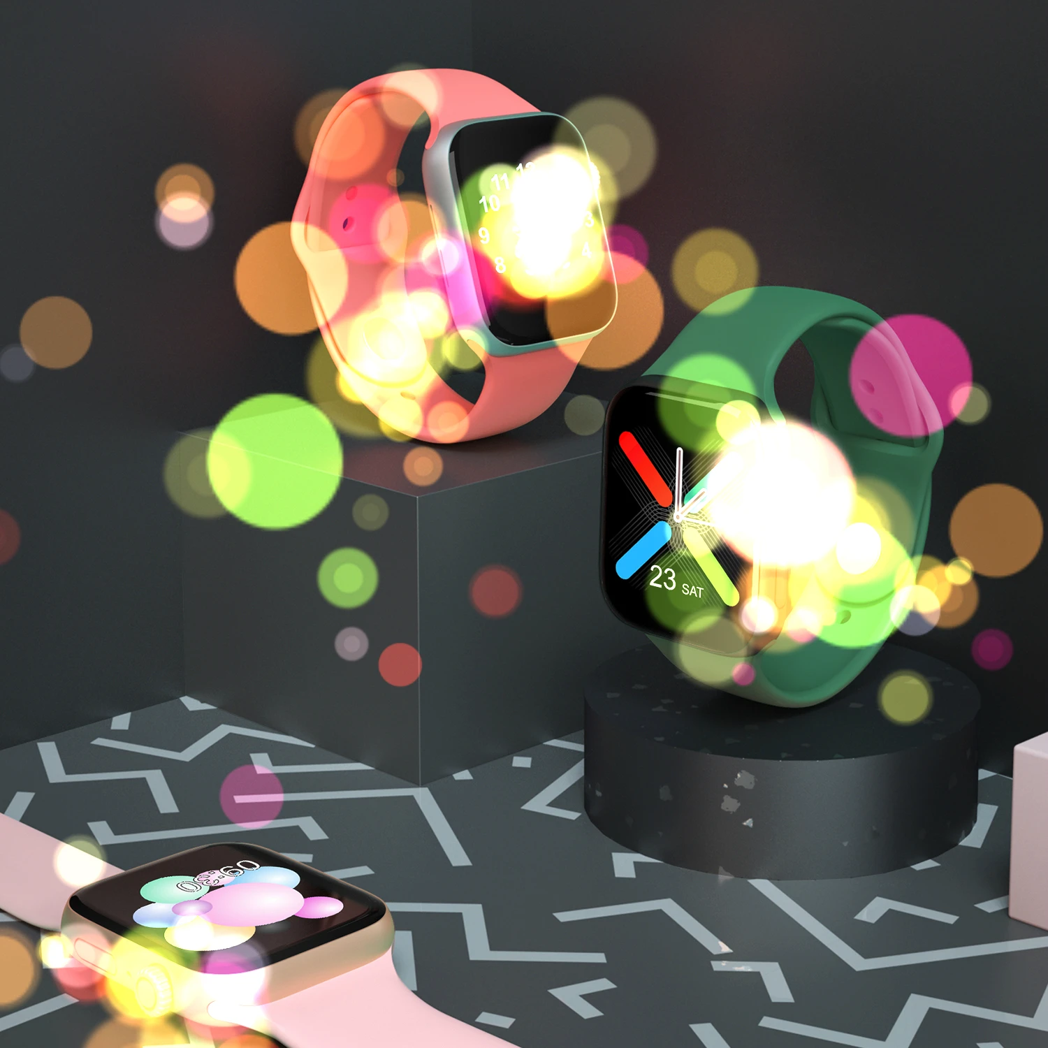 IP67 Waterproof Android  Mobile Phone Fashion Ladies Mens Relojes Inteligentes Bluetooth Smart Watch