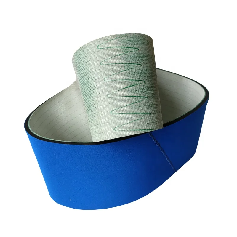 Customized Labeling Machine Belt Blue Cloth Rubber Sponge Conveyor Belt
