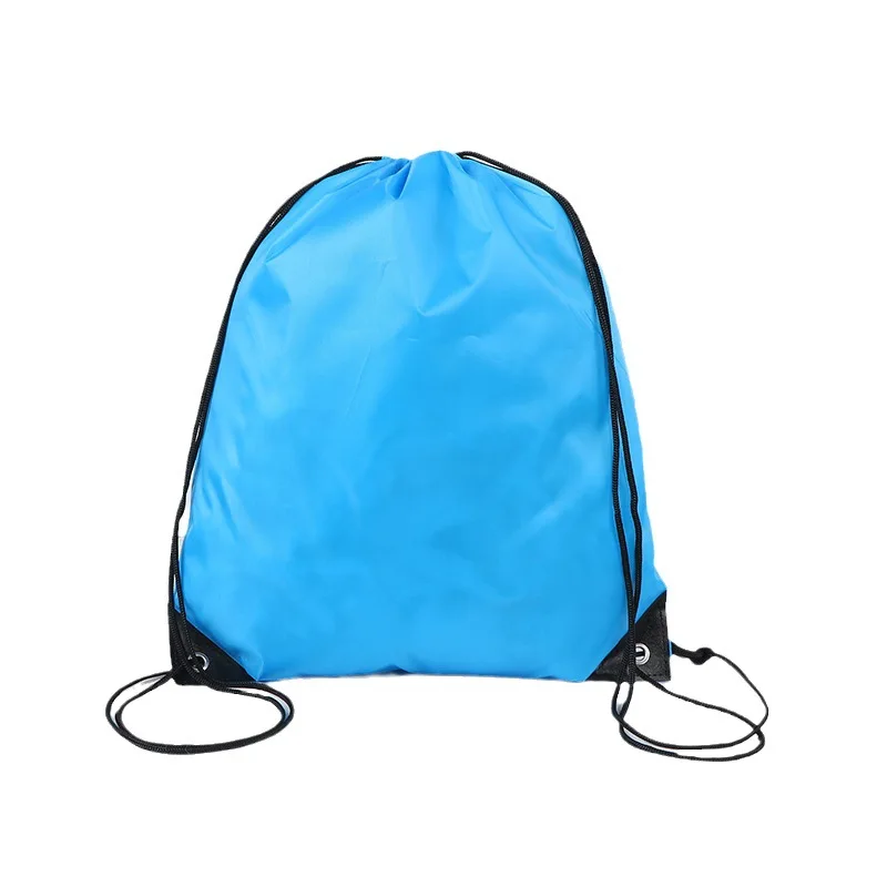 Polyester 210D travel drawstring sport polyester backpack Shoes shopping bags