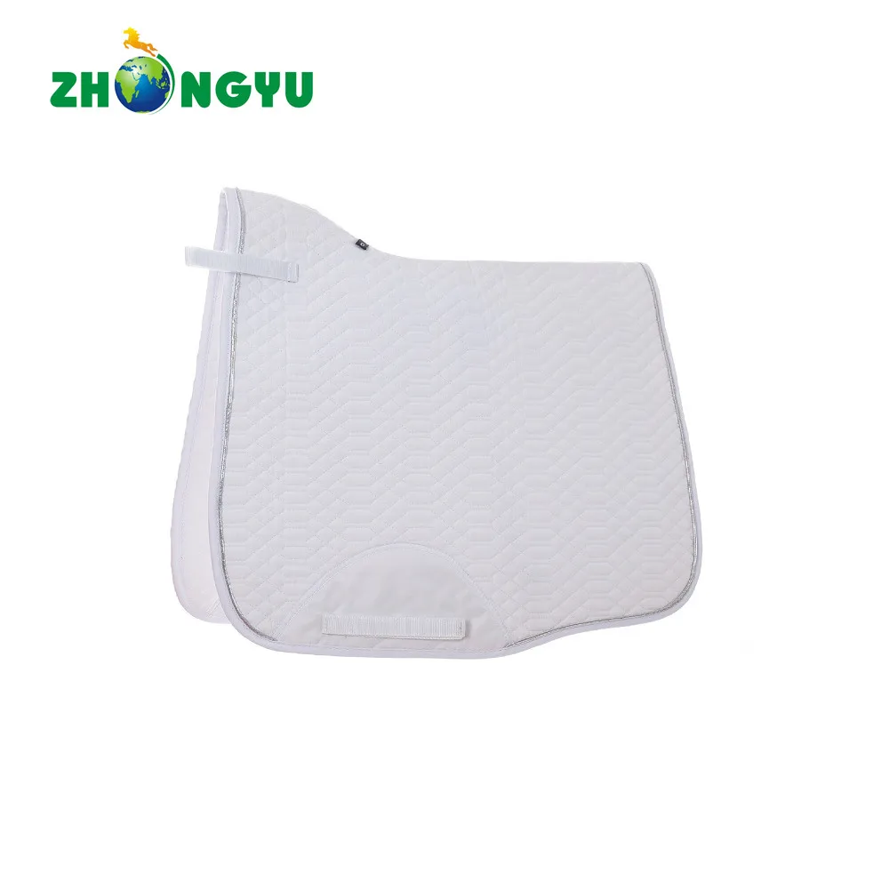 Wholesale Saddle Pad Manufacture White Quilted Horse Numnah Saddle Cloth
