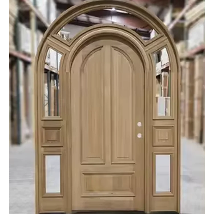 classical Wooden arch main door design exterior teak wood hard doors  for Churches