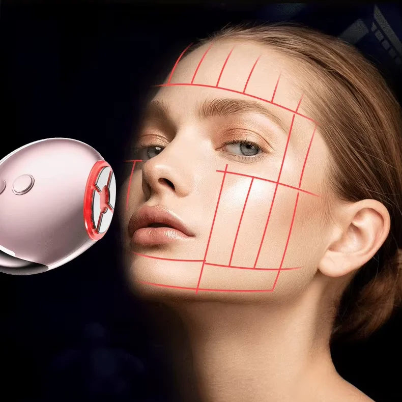 4 in 1 rf ems microcurrent red light therapy hand held skin care wand for face