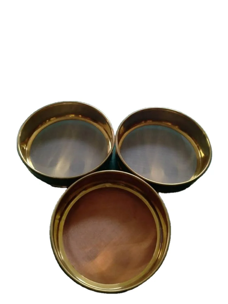 5 10 20 30 45 70 90 Micron Mesh Custom Soil Brass Sieve Set