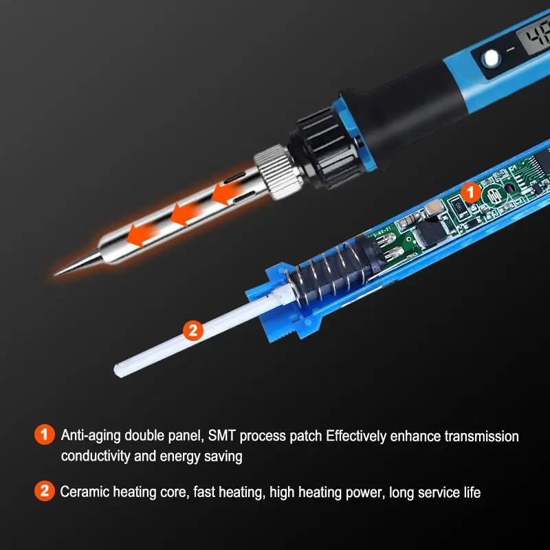 80W LCD Display digital electric soldering iron 110V/220V Adjustable temperature soldering irons