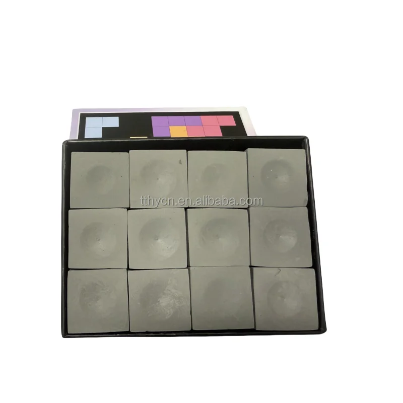 Brand customization Blue Square Chalk for snooker cue pool cue Nodust chalk oil chalk