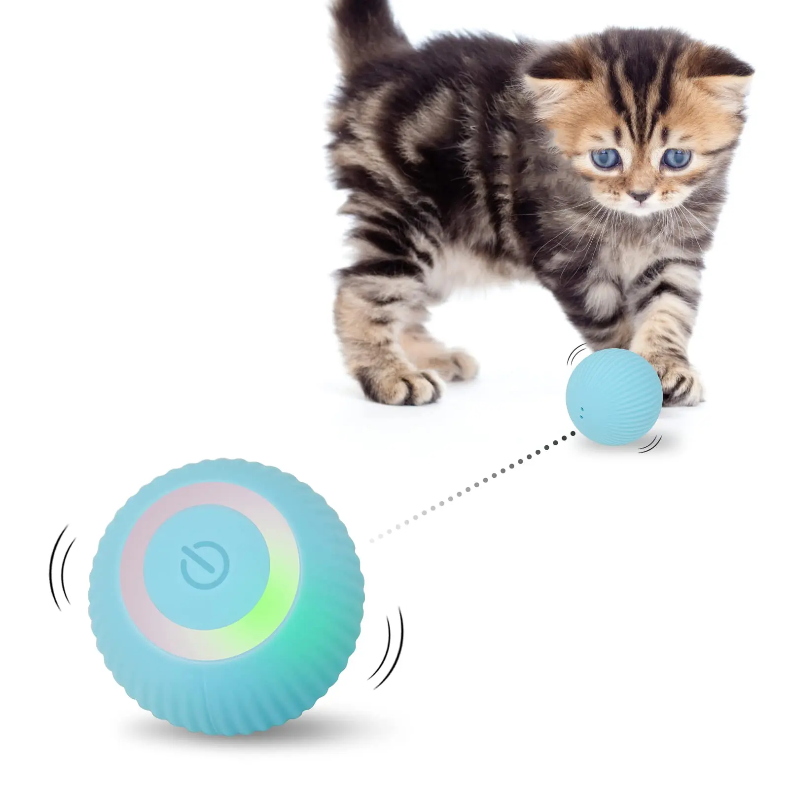 A-mazon Partner Gravity Pet Automatic Intelligent Electric Cat Toy Interactive Cat Ball Toys Game for Cat Rolling Smart Ball