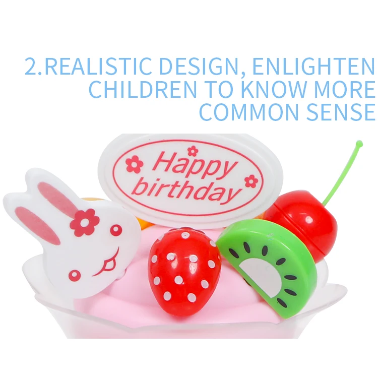 Новинка игрушки для детей 2017 девочек торт на день рождения фрукты детский кухонный набор игрушка комплект ролевых игр