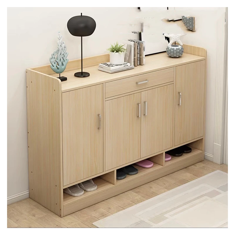 Professional Team Wooden Furniture Dark Sandalwood Balcony Drawer High Space Saving Storage Shoe Cabinet