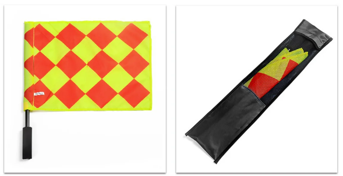 
Two pcs packed waterproof football soccer referee linesman hand flag athletic sport game flag 