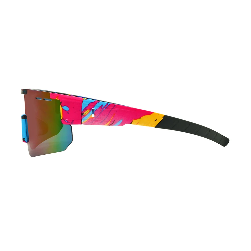 Wholesale outdoor sports cycling glasses PC half frame logo custom mountain bike sunglasses