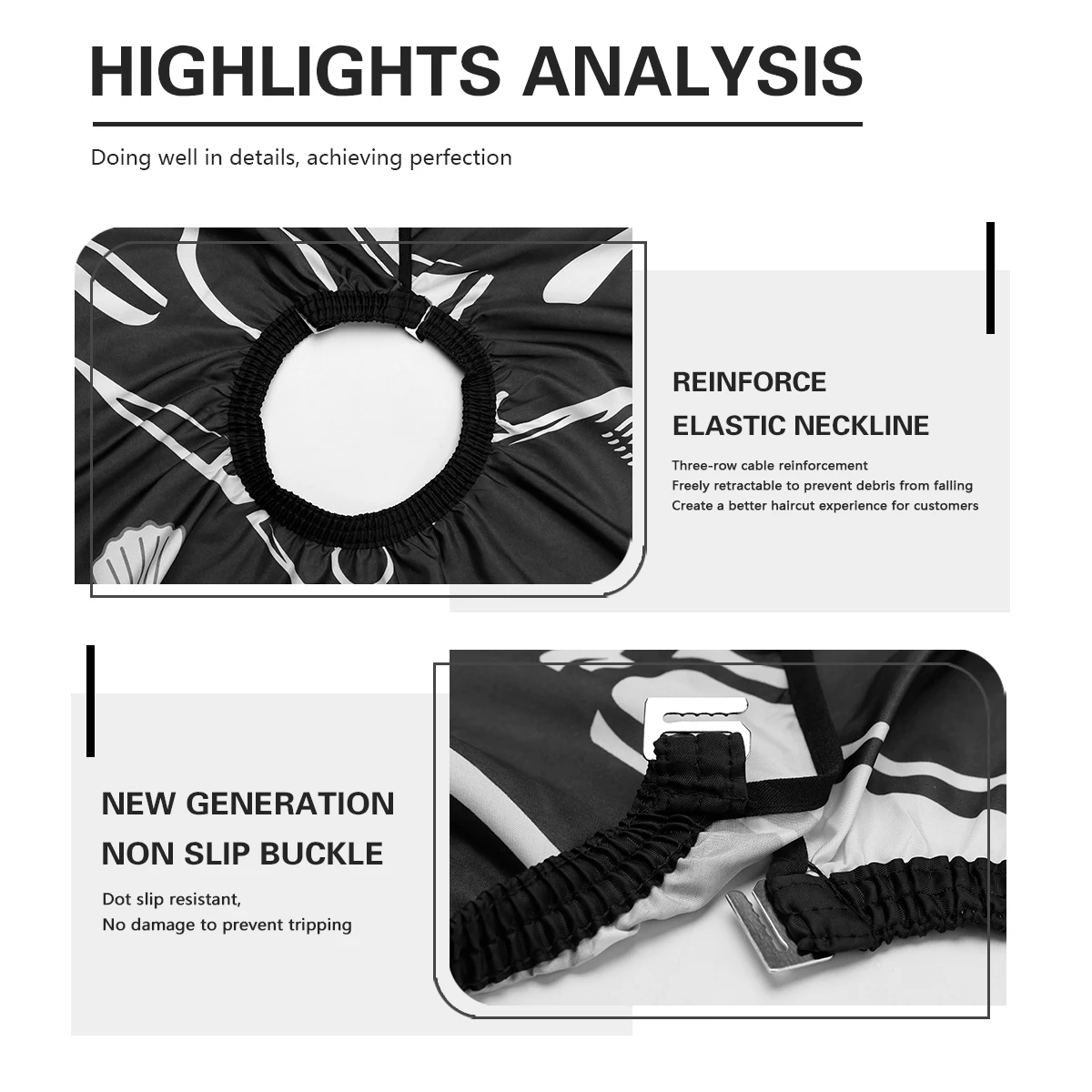 New Fashion Barber Tools Pattern Professional Waterproof Barbershop Hair Cut Barber Hairdressing Capes Beauty Salon Equipment