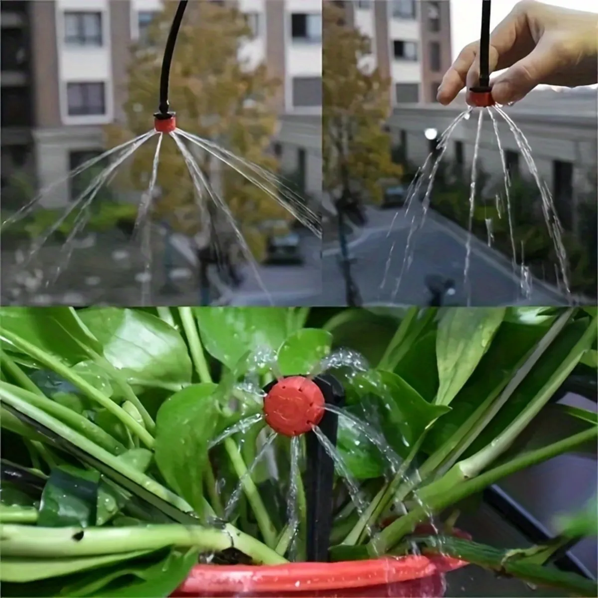 Garden drip irrigation automatic watering system kit, suitable for 1/4 inch nozzles in potted plants, lawn greenhouses