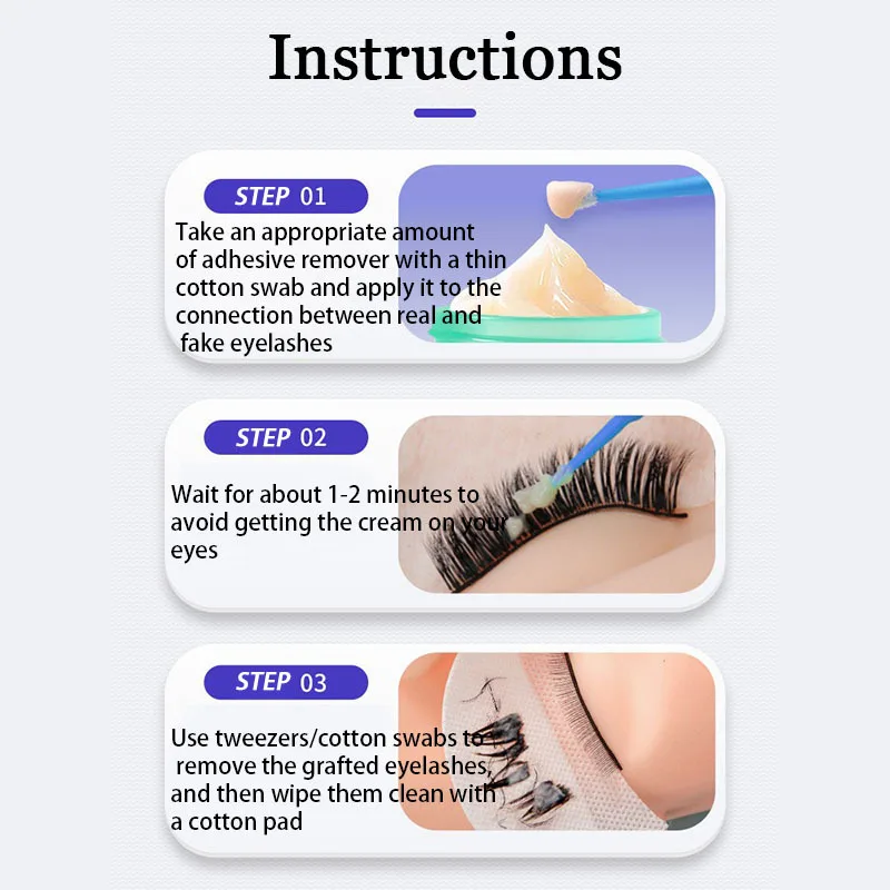 Affordable Easy Remove Propylene Carbonate eyelash glue dissolver  Customized eyelash glue removal cream