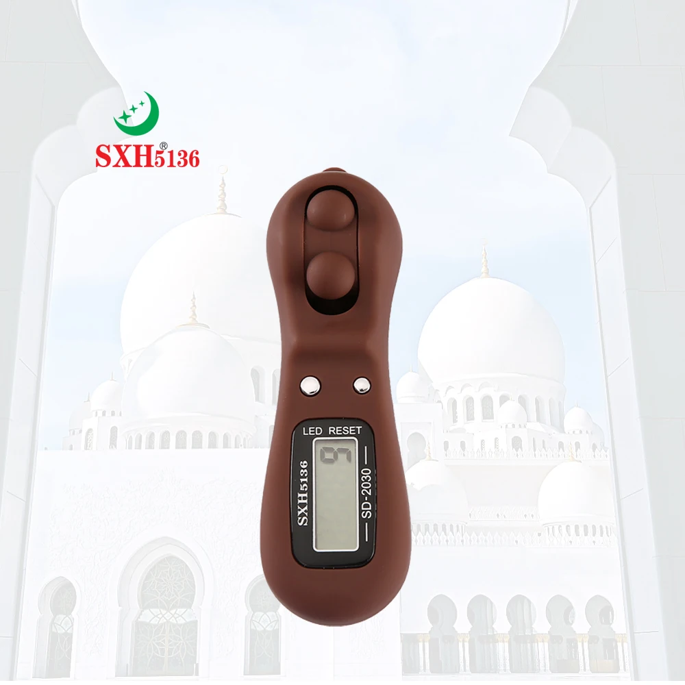 SXH5136 Factory Wholesale Electronics Digital Tally Counter with LED  Original Tasbeeh Digital Silicon Case Bead Rosary 2030P