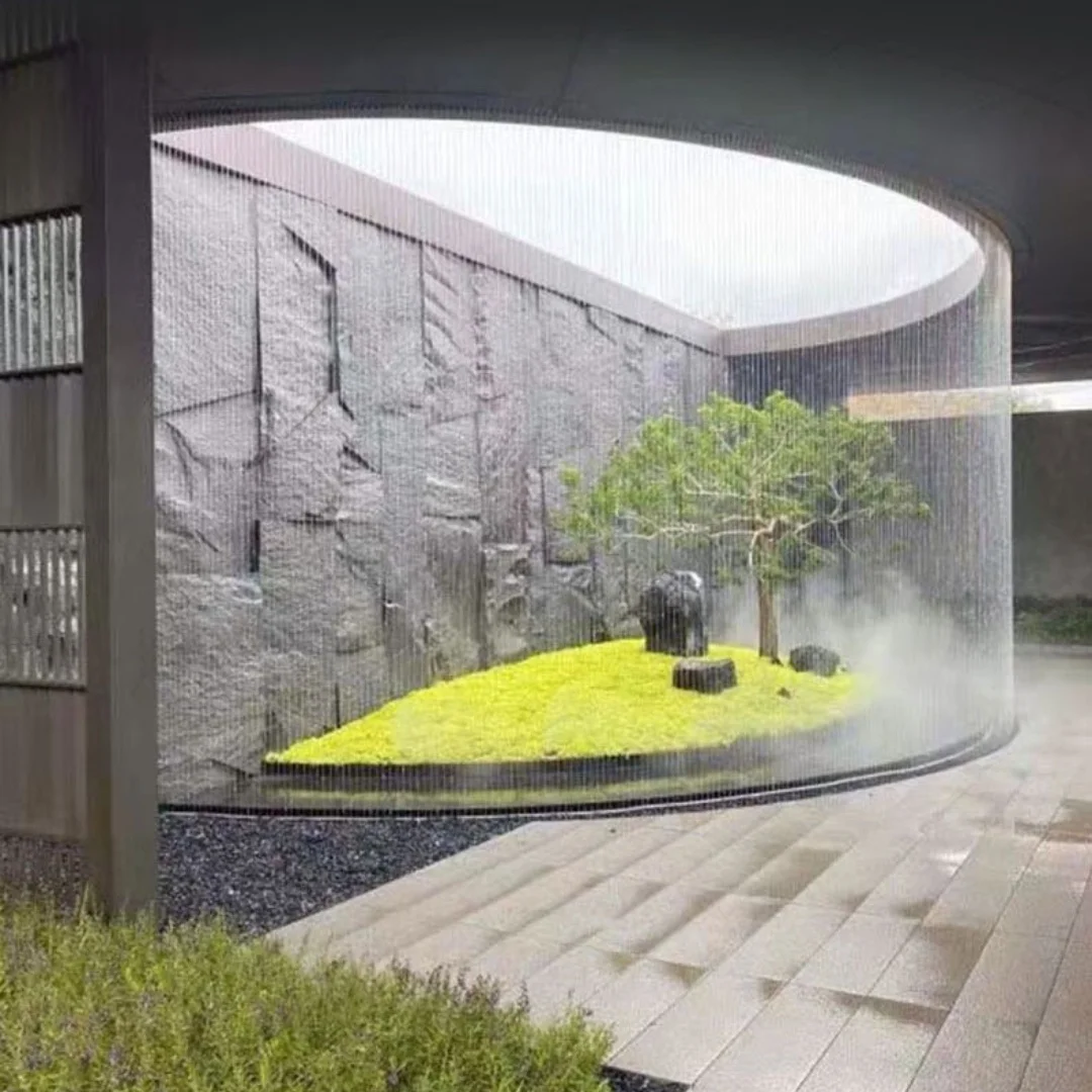 Customizable Size Pull Wire Water Curtains Elegant Indoor & Outdoor Decor