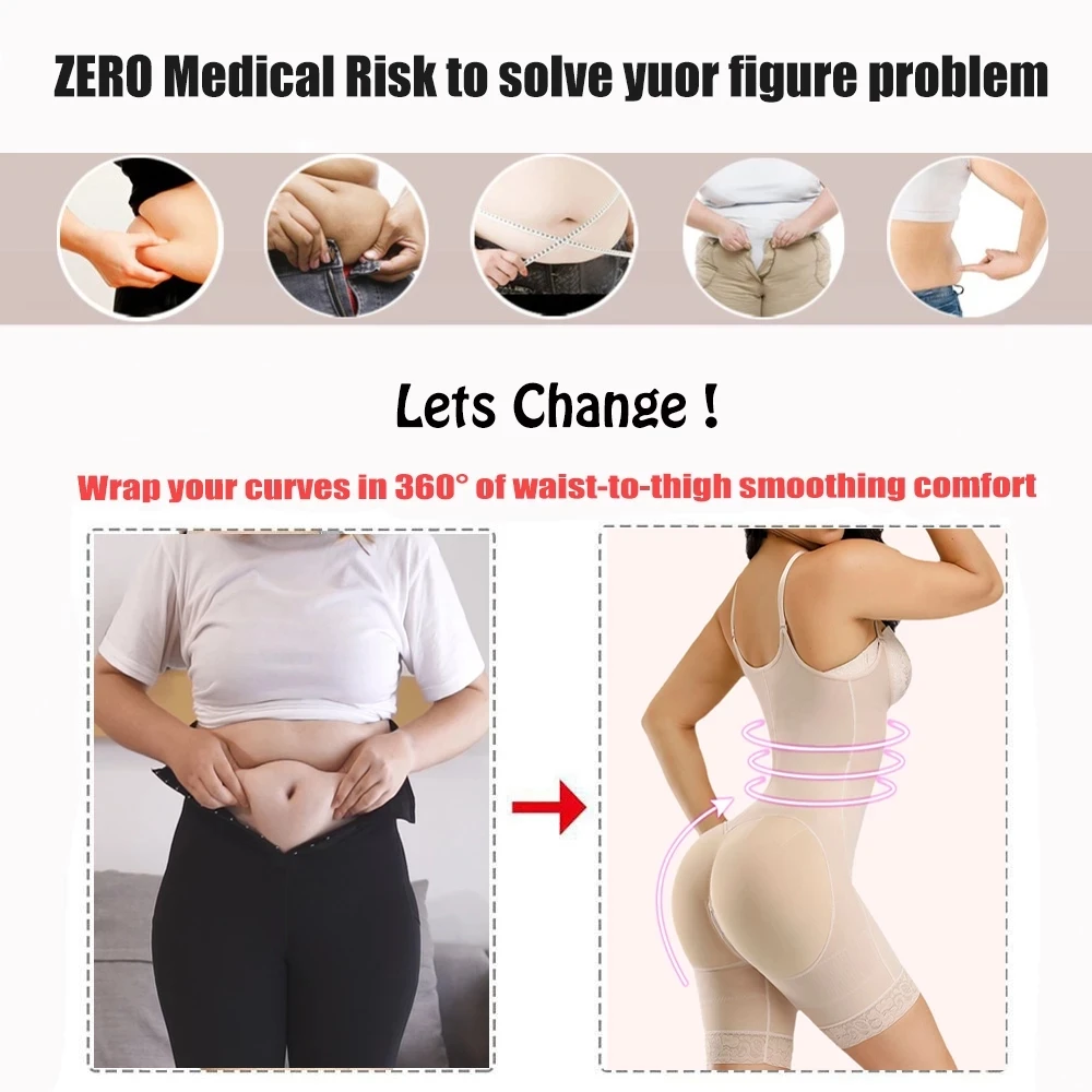 
Hot Sale Zipper Tummy Control Slimming Body Shaper Girdle High Waist Shaper 