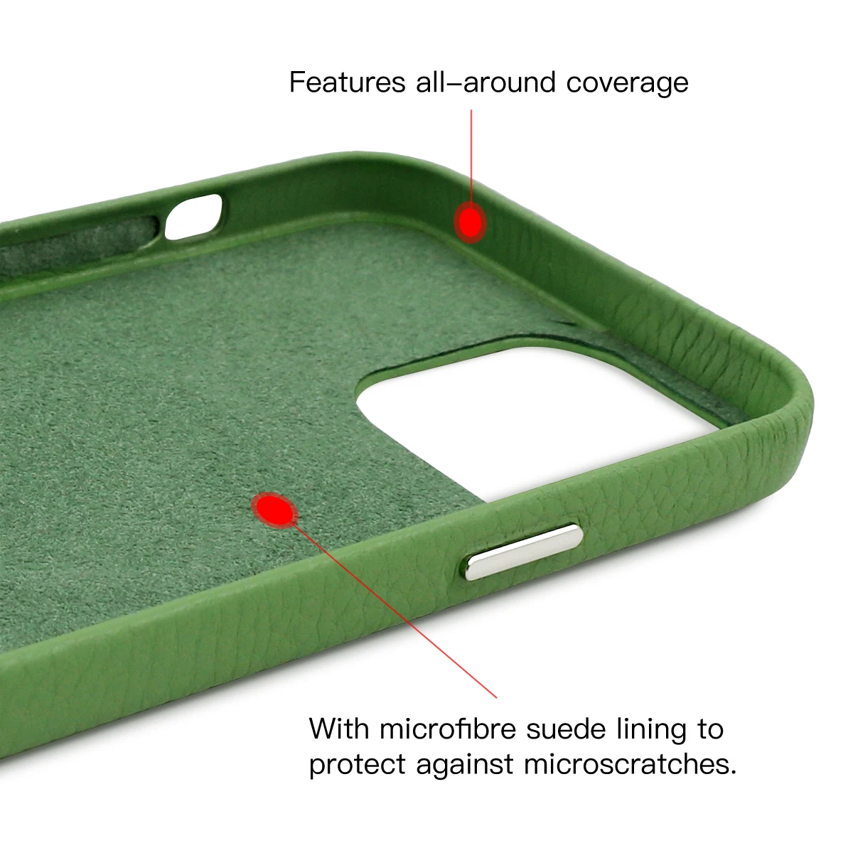 2021 Luxury Magnetic Pebble Genuine Leather Mobile Phone Case for iPhone 13