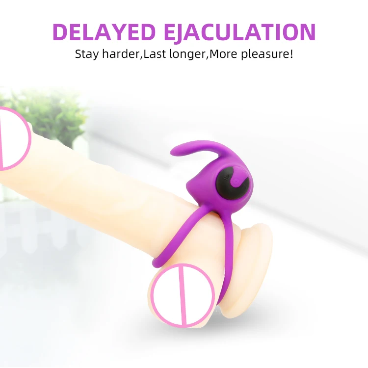 Remote Control Vibrating Dual Cock Rings prostate massager Cock Ring male cock ring vibrator