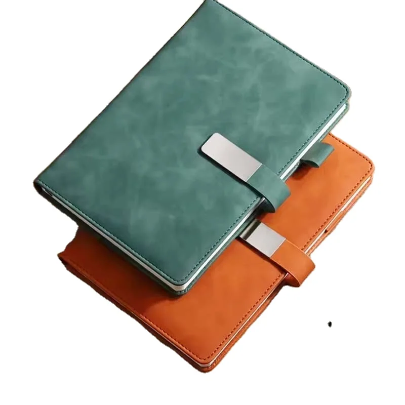 Custom Logo Design Business Daily Planner Loose Leaf Planner Diary Magnetic Closure Journal Agenda Pocket Notebook