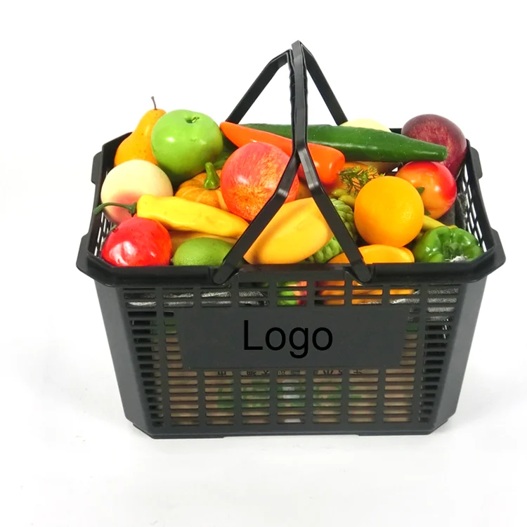 
Hot Sale Shopping Plastic Picnic Basket Supermarket Goods stackable  (1600180409969)