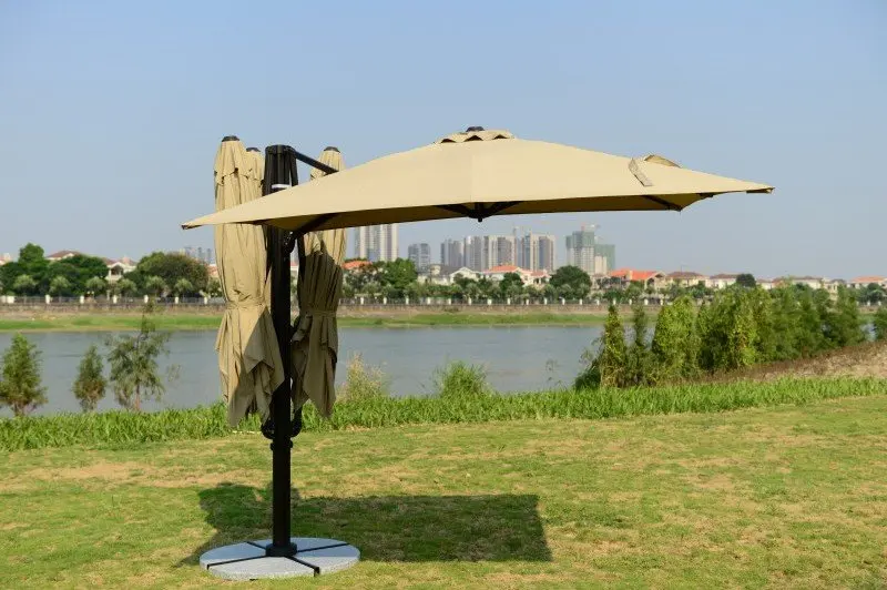 luxury four-head roman umbrella big umbrella giant parasol