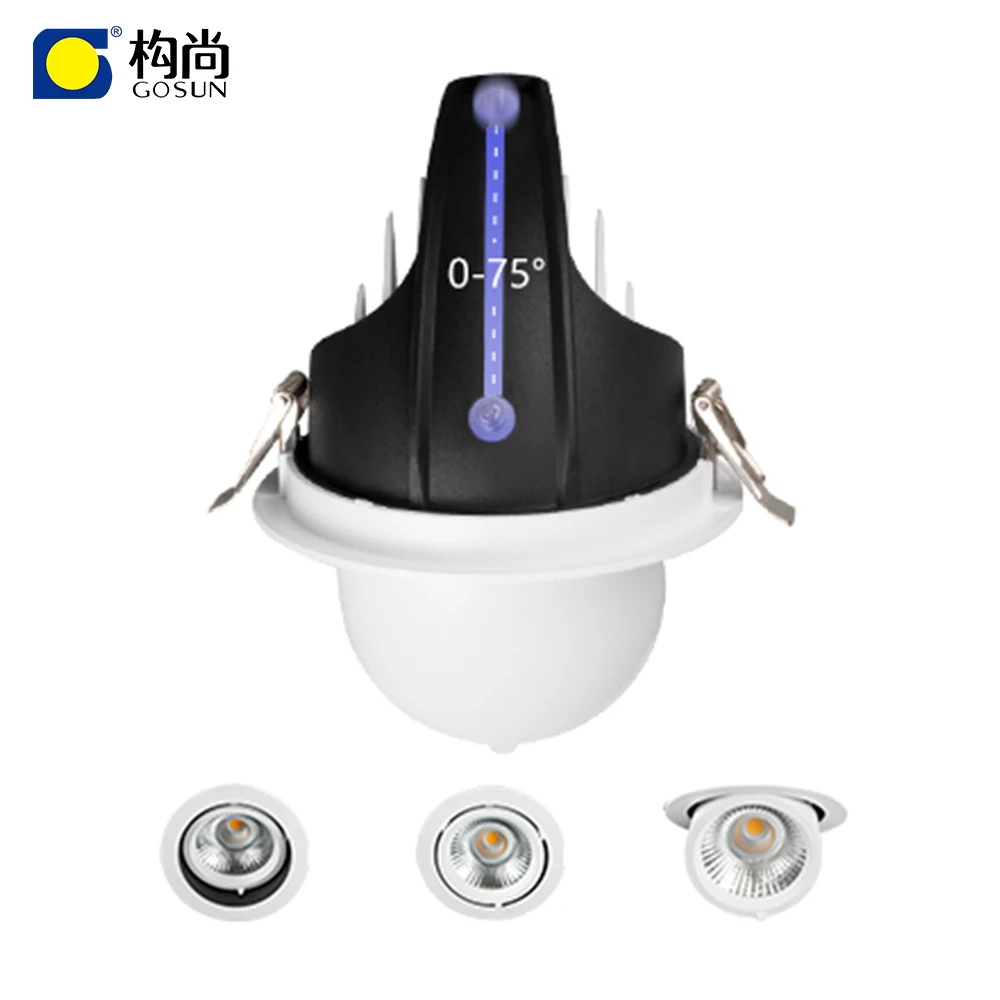 90mm cutout universal ceiling led gimbal downlight