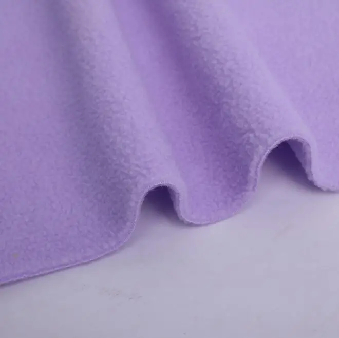 Custom 100% Polyester Microfiber Hoodies Blanket Cloth Single Double Sided Polar Fleece Fabric