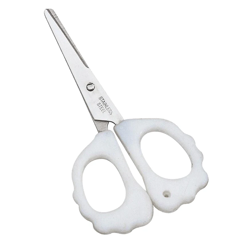 3 1/2 inch stainless steel blade plastic handle safety Mini children scissors