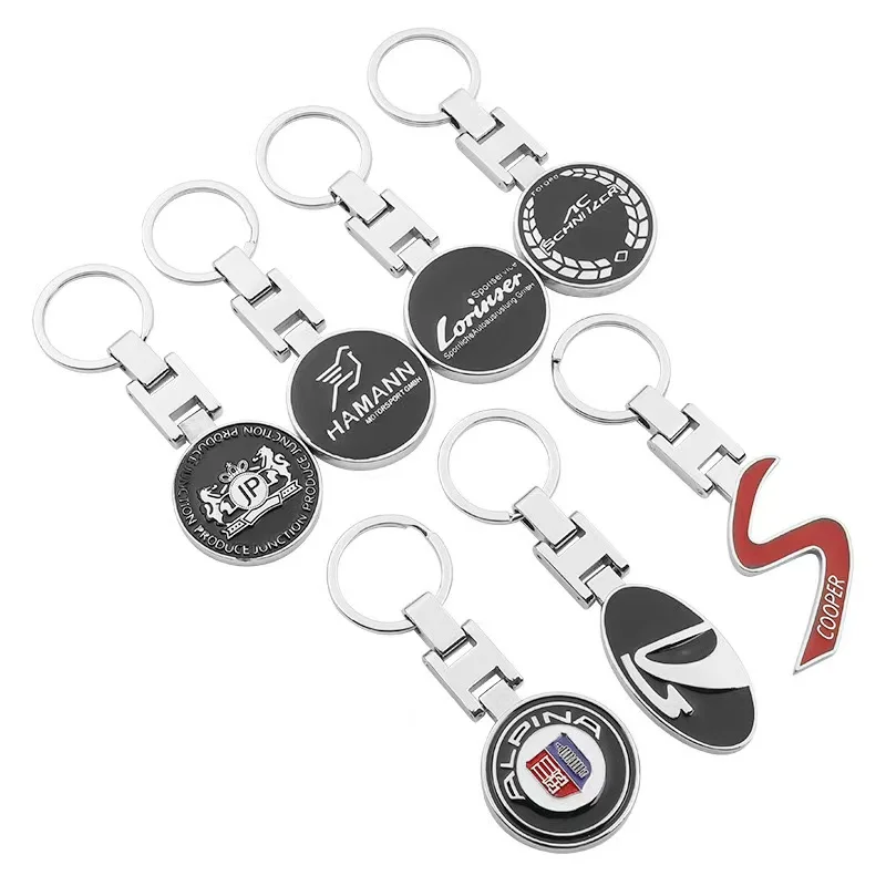 Wholesale Keychain Custom Company Logo Name Car Key Chain Letter Keyring Stainless Steel Designer Keychain for Souvenir Gift