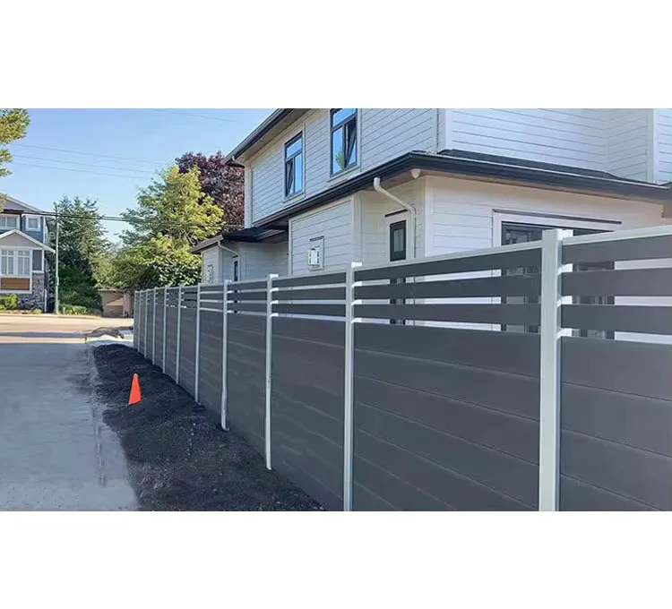Waterproof And UV Resistant Garden WPC Panel Fence Easy Install Semi Closed Wood Plastic WPC Privacy Fencing Composite Fence