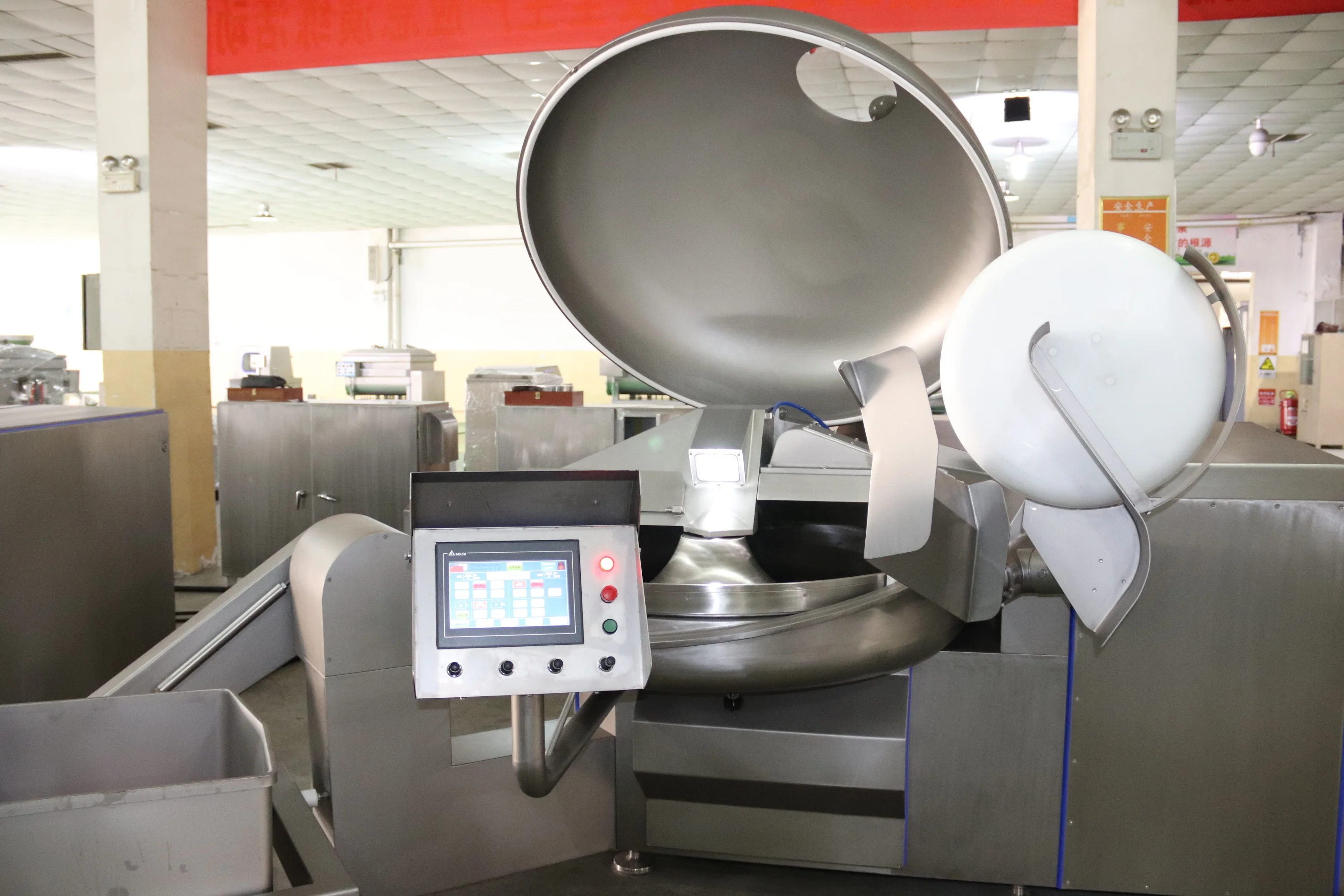 ZKZB125 200 vacuum bowl cutter frozen meat vegetables cutter