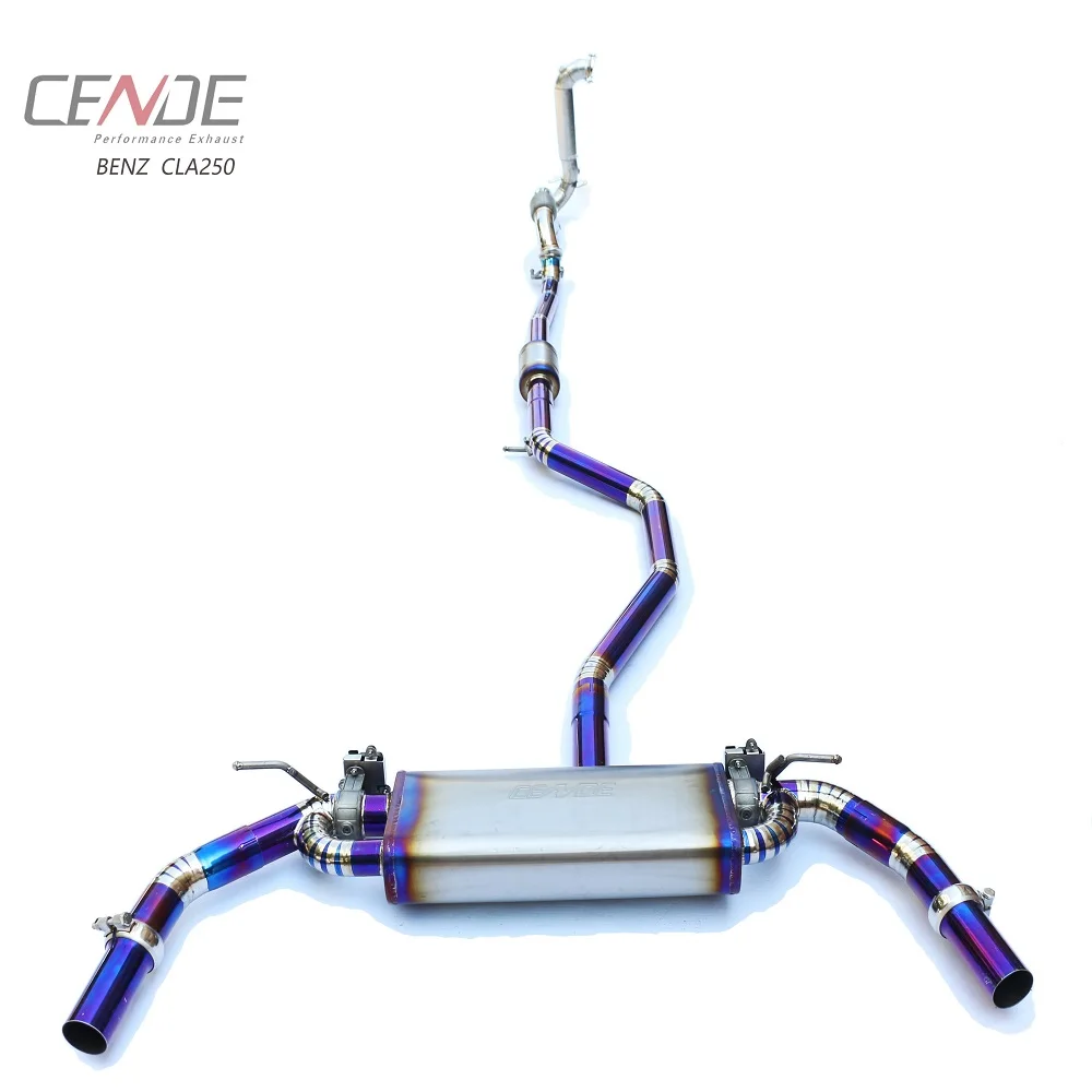 CENDE Active Sound Sport Titanium Catback Exhaust for Mercedes Benz CLA250 exhaust 2014