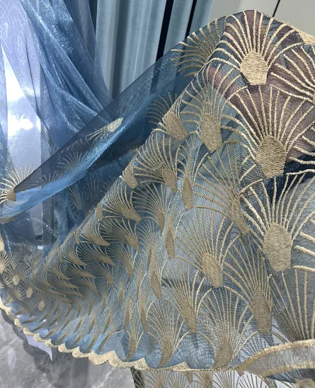 Sunny Textile Modern Luxury Window Curtains Chinese Style Velvet Curtains For Home Embroidery Blackout Curtain