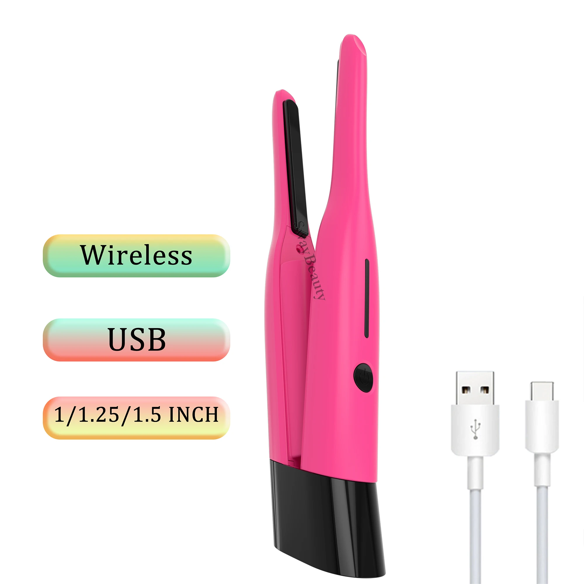 Original Custom Logo Smart 480 Portable Wireless 450 Degrees Professional Ceramic Planchas De Cabello Rosa Hair Straightener