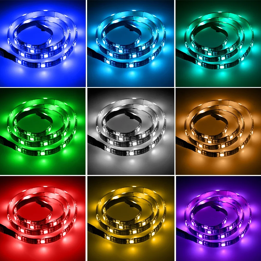 Smd 5050 IP65 USB DC 5V  RGB Flexible led backlight  tv led strip
