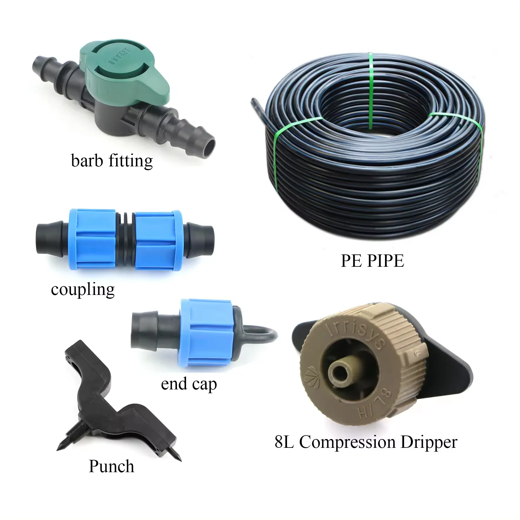 drip Irrigation system dripper plastic Pressure Compensated Drip 2L 4L 8L for agriculture farm irrigation system