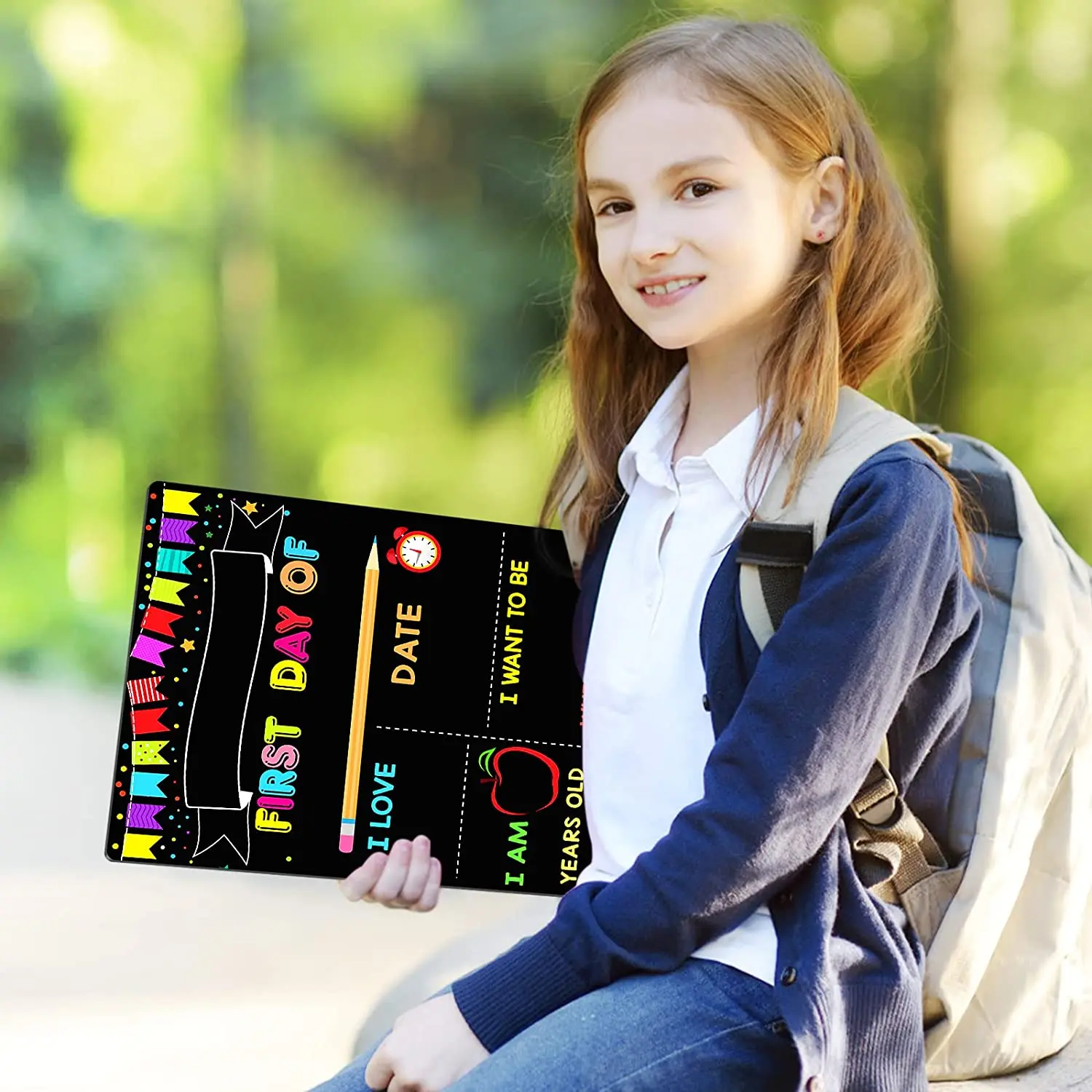 Double Sided MDF Board Back To School Reusable Magnetic Kids Board