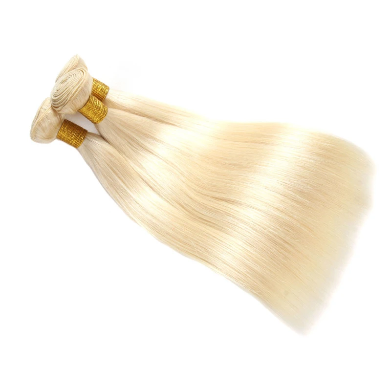 Cheap Price 12-28 inch Straight Wave 613 Blonde Color Human Virgin Hair Bundles In Stock
