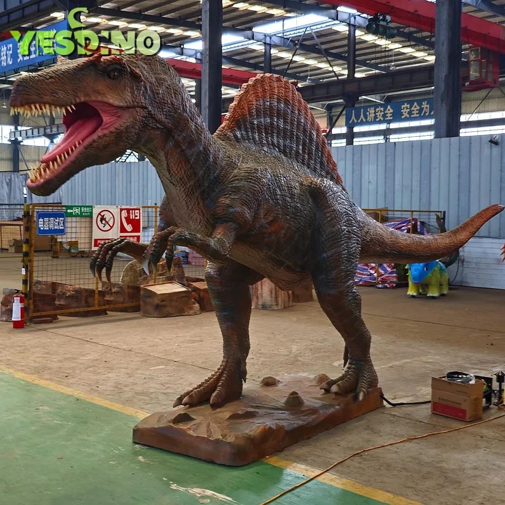 Custom Realistic Spinosaurus Animatronic Dinosaur Model for Kids for Theme Park Exhibitions and Amusement Park Playground
