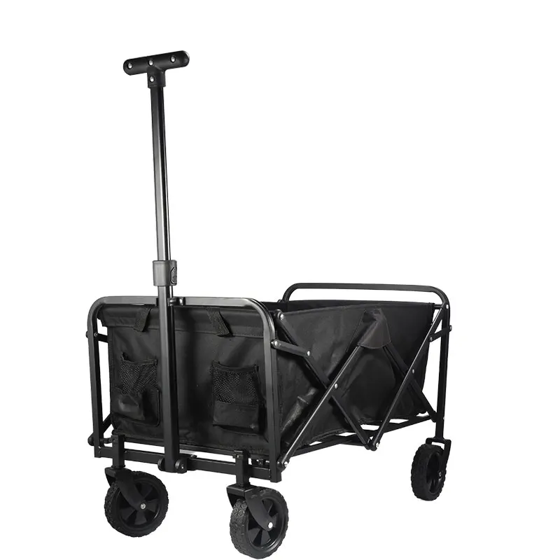 Outdoor Camping Beach 4 Wheels Collapsible Folding Cart Folding Wagon Cart