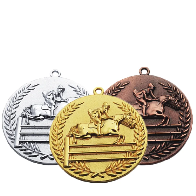 Die Cast Horse Back Riding Medal for Winners and Participants