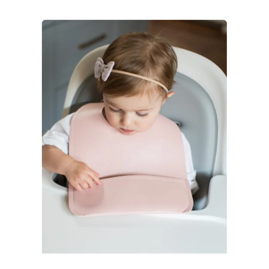 
Custom Logo waterproof Leather baby bib baby bandana drool bibs for Feeding Easy Clean 
