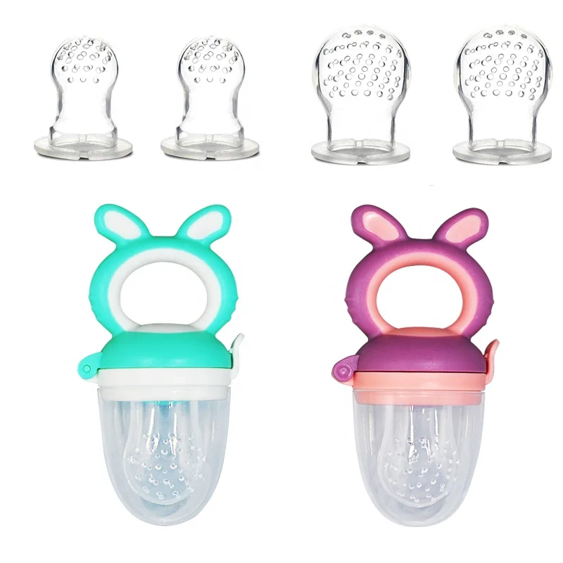 New Design Set Silicone Fresh Fruit Food Nibbler Pacifier Baby Fruit Feeder