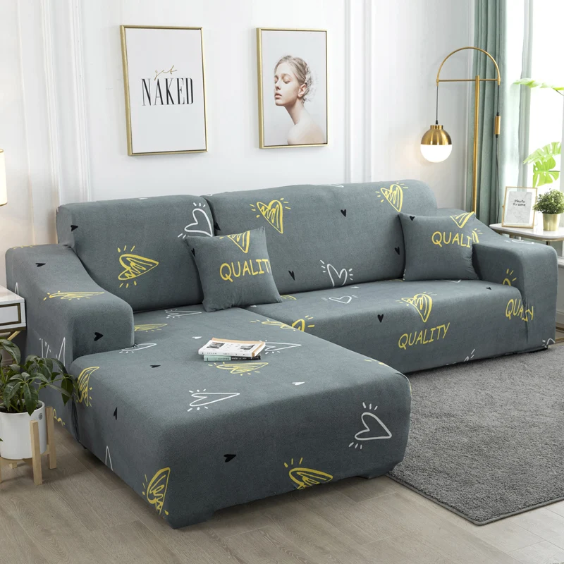 
Sofa Covers Design Modern Printing Polyester Stretch Slipcover Couch Living Room Cover L Shaped Sofa 