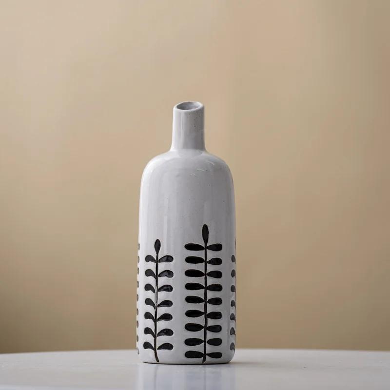 Nordic Ceramic Vase for Wedding Decorations Modern Luxury Tabletop Artificial Flower Antique Pottery