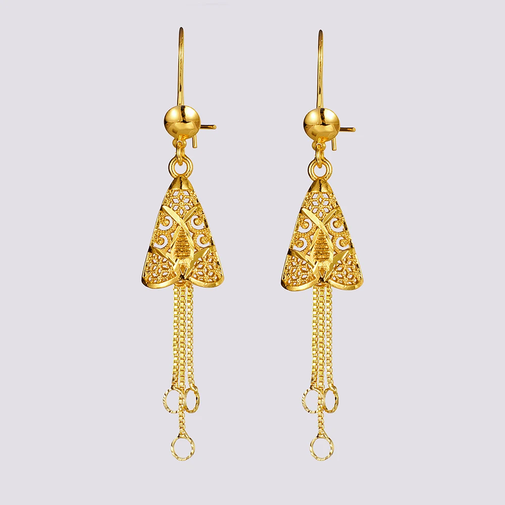 The gold-plated earrings