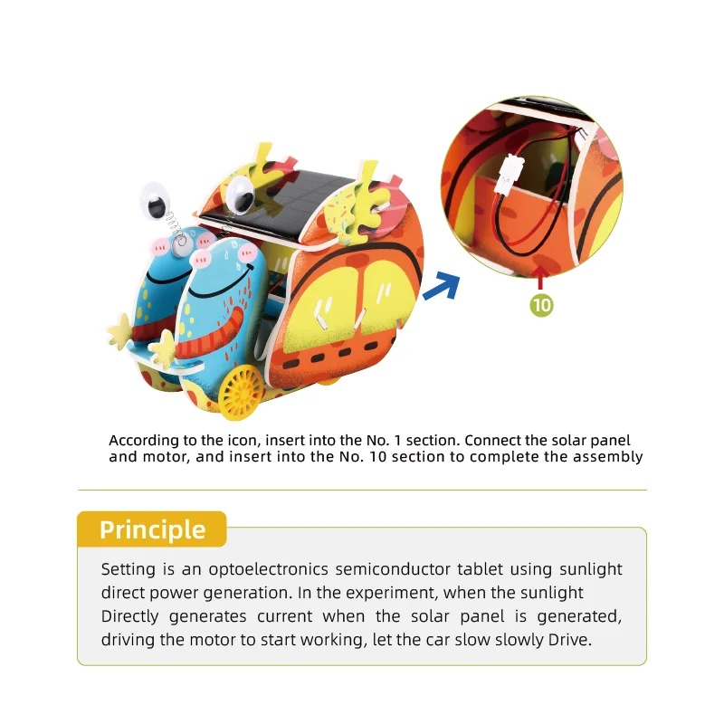DIY science experiment kit 3D puzzle solar car children educational toys