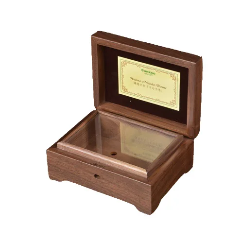 High-quality Custom Walnut Solid Wood Simple Gift Wooden Music Box