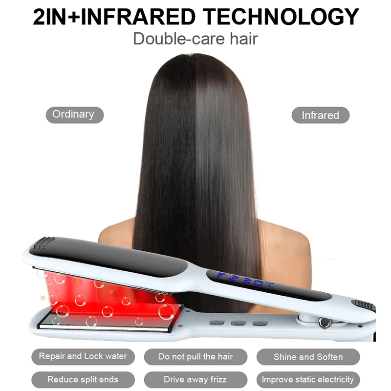 Wholesale Multi-function Ceramic Wide plate professional custom infrared hair straightener