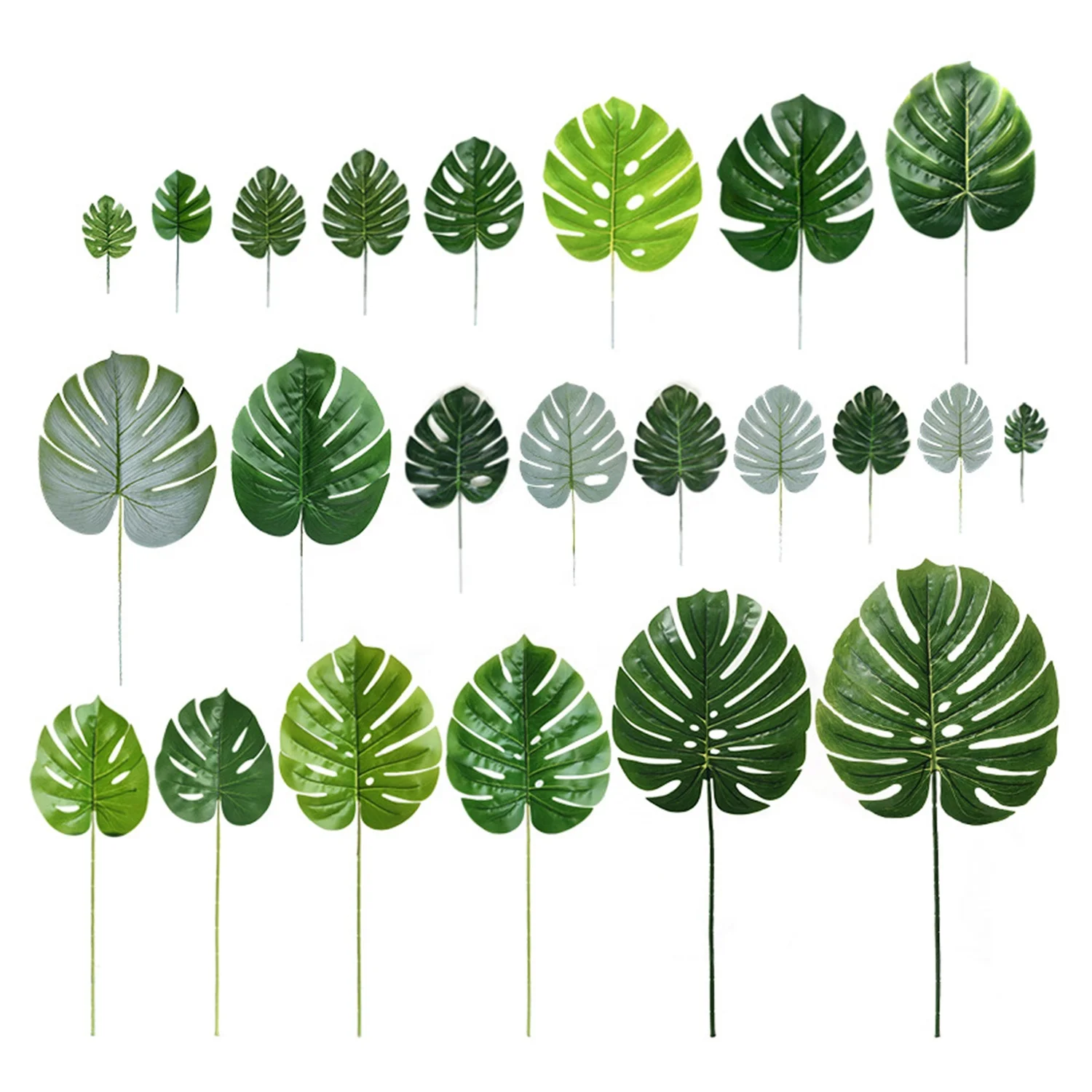 High Quality Real Touch Tropical Plants Palm Tree Leaf Faux Turtle Foliage Artificial Leaves for Home Decoration